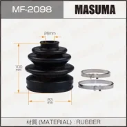 ������� ������� MF-2098 ��� Mitsubishi �������� ������������� Masuma ����� MB526148 MB526275 MB886605 MR111572 FB-2041 FB-2098 FB-2148 BT-114 SB-81 Dr...