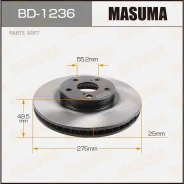 ���� ��������� Toyota Corolla/Matrix/Voltz (���. 2 ��. ) Masuma BD1236 BD1236 ����