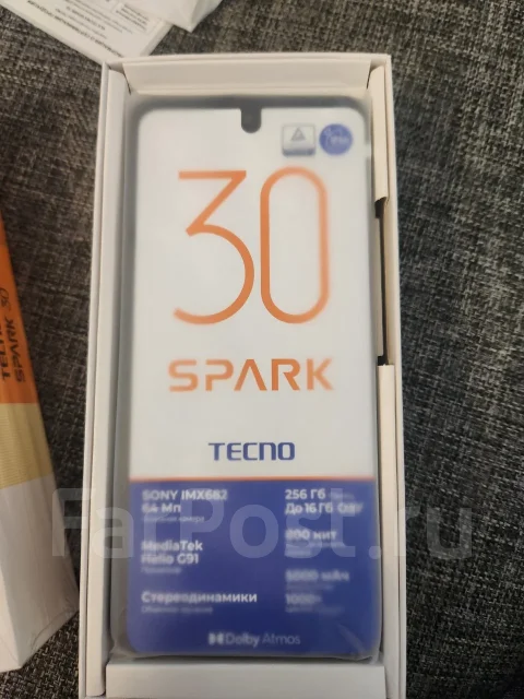 Tecno Spark 30. �����, 256 ��, ������, 3G, 4G LTE, 5G, Dual-SIM, NFC, ������� �������, ������������ ������� ����