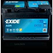 ����������� Exide Start-Stop AGM 72R EK720 760A 278�175�190 EK720 ����