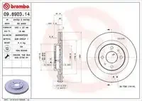 ���� ��������� �������� Lada 110/111/112 1.5 95 Brembo 09.8903.14 09890314 ����