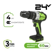 �����-���������� ������� �������������� Greenworks GD24DD60 24� �/� 30/60�� 1�4�� � �� ������� ����