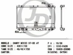 �������� ��������� AT ������ ������ ��� - ������ TO Camry Gracia MCV20 JD JPR0176 JPR0176 ����