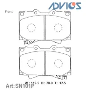 �������� ��������� ������� Advics �������� (F) Toyota LAND Cruiser J100 (98-07), Lexus LX470 UZJ100 (02-07) Advics SN101P SN101P ����