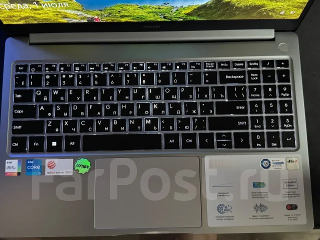 Tecno MegaBook T1. 15.6", ��� 16 ��, WiFi: 1, Bluetooth: 1 ����