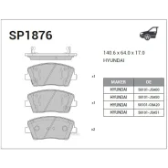 ������� ����. ���. Hyundai Genesis G70 18 Sangsin Brake SP1876 SP1876 ����