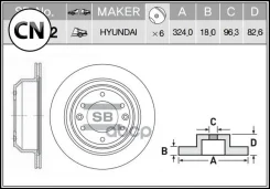 ���� ��������� ������ (324�18) 6 ��� Sangsin Brake SD1032 SD1032 ����
