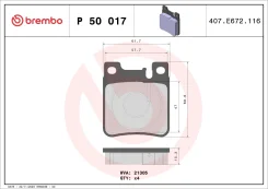 ������� ��������� �������� | ��� | Brembo P 50 017 P50017 ����