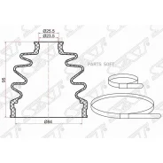 ������� ����� (�����/ �������) Audi A4 00-15 / A5 07-16 SAT C-1080, �������� C1080 ����