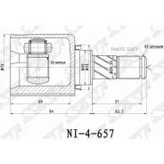 ���� (�������/ ������=�����/ �����) Nissan AD 06- / March 02-10 SAT NI-657, �����/������ �������� NI657 ����