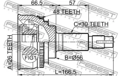 ���� �������� 26x56x30 | ����� ����/��� | Febest 0110069A48 0110069A48 ����