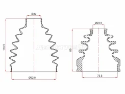 �������� �������� Toyota Corolla (E150, E180) 06-19 / Auris 06-16 (29*92*110) (23*73*89) BKFD008 ����