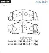 ������� Toyota Townace Noah, Picnic, Ipsum, Estima (1996-2001) �������� Advics ���. SN849P SN849P ����
