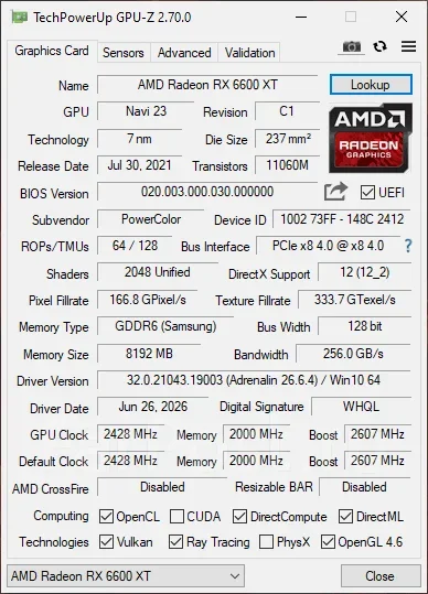 Radeon RX 6600 XT ����