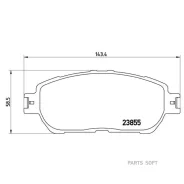 ������� ��������� Toyota (= 04465-33270, 04465-04080 ) Brembo P 83 105 Brembo P83105 P83105 ����
