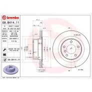 ���� ��������� ������ BMW 1 Convertible (E88) 12/07-12/13 / BMW 1 Coupe (E82) 10/06-10/13 / BMW 5 (E Brembo 09B41411 09B41411 ����