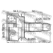 ���� �������� 29X63X26 Febest 0310Civic5D 0310CIVIC5D ����