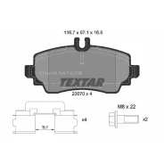 ������� �������� � ������������� ��������� Q+ MB W168 A140/190 Textar 2307003 Textar 2307003 2307003 ����