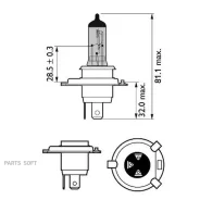 ����� /����� /������ Philips ��� H4 White Vision 12-60/55 �� ����������� ����� ������� ������ 1/1 ��. ; 12342WHVB1; H4)AB012 64193 E-H4-100) 22103230...
