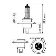 ����� /����� /������ Philips ��� H4 White Vision 12-60/55 �� ����������� ����� ������� ������ 1/1 ��. ; 12342WHVB1; H4)AB012 64193 E-H4-100) 22103230...