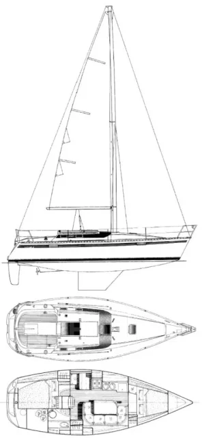 Beneatue Oceanis 320. ����� 9,23��., 1990 ���. ��� ����� �� ������������ ����