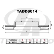 ��������� ���� (TA); TABD6014 (FR) AD/AD Expert VY12 (08-)/Bluebird Sylphy G11 (05-)/CUBE Z12 (08-)/CUBE Cubic GZ11 (03-)/March K12 (05-)/Tiida Latio...