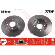 ����. ���� ���. ����. [258x22] 4 ���. FORD Fiesta IV 1,0-1,6-16v/1,8D 95-01/02, Focus 1,4-2,0-16c/1,8D 10/98-, Mazda 121 III 3/96- TRW DF4036 DF4036 �...