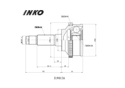 ���� ������� 26/30 ABS 44 ����� Mazda�323�C�V�BA��1994.08- Inko 319013A 319013A ����