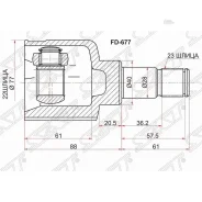 ���� ���������� FORD Focus II 04-11/C-MAX 03-07/Fiesta/Fusion 01-08/Mondeo 07-14 SAT FD677 FD677 ����