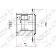 ���� (�������/ ������/ �����) Mitsubishi Delica 89-07 / Pajero 81-00 SAT MI542, ������ �������� MI542 ����