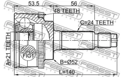 ���� �������� 21x52.5x24 | ����� ����/��� | Febest 2210Taata48 2210TAATA48 ����