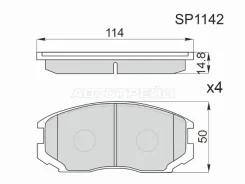 ������� ��������� HI-Q/Sangsin Brake SP1142, �������� SP1142 ����