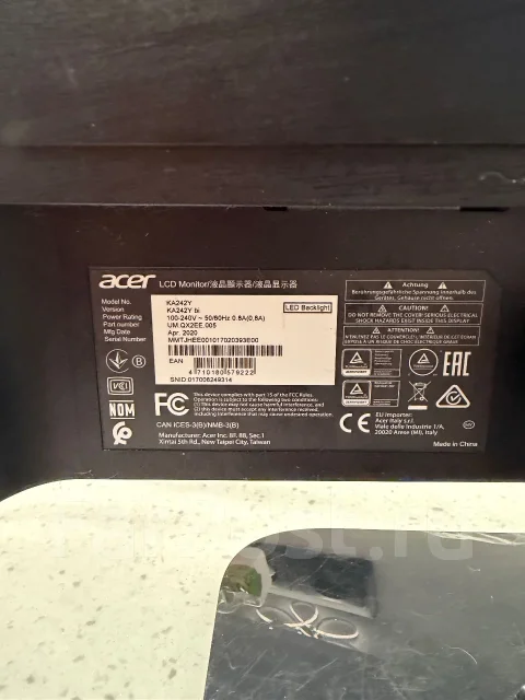 Acer. 24", ���������� �� (LCD, LED, QLED) ����