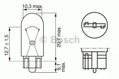 ����� 12V W5W T10W W2.1x9.5d Longlife Daytime Bosch [1987302286] 1987302286 ����
