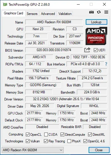 Radeon RX 6600 ����