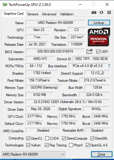Radeon RX 6600 ����