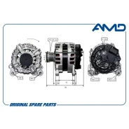 ��������� Skoda (Rapid III NH3) (1,6) (CWVA) (2012-) (Octavia III 5E3) (Octavia III 5E5) (1,6) (CWVA) (2012-) (140A) AMDEL1124 ����