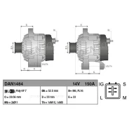 ��������� 14V 150A Denso DAN1484 DAN1484 ����
