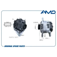��������� 37300-38400 (Hyundai Sonata Tagaz (2,0), Santa Fe SM (2,0, 2,4) -2006/ AMD AMDEL148 ����