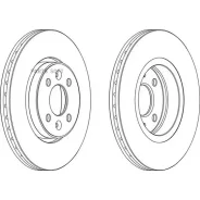 ���� ��������� �������� Renault Megane II/Scenic II /VENT. D=280MM Ferodo DDF1124 Ferodo DDF1124 ����