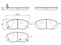 ������� ��������� (�������) Hyundai Elantra 15-20 / ix35 09-15 Baikor BKBR0103, �������� BKBR0103 ����
