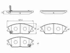 ������� ��������� (�������) Hyundai Elantra 90-93 / Accent 94-17 BKBR0153, �������� BKBR0153 ����
