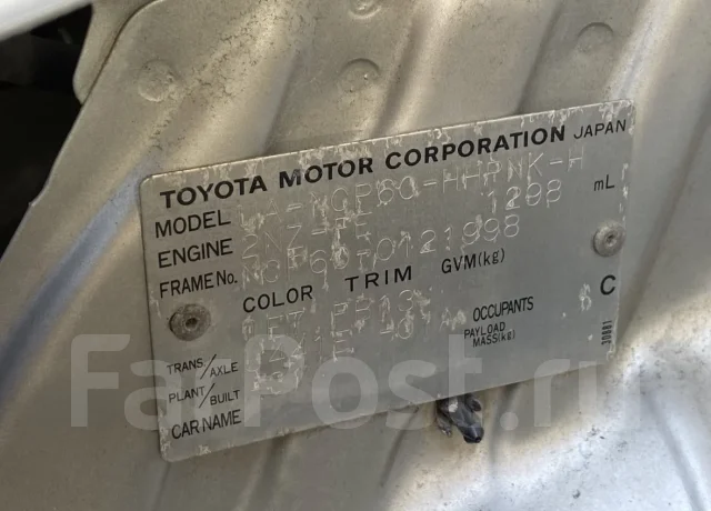Toyota ist. NCP600121998, 2NZFE ����