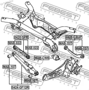 ����� ������ ������ 4113A125 Mitsubishi Lancer CY, CZ# 2007.03-2017.12 [EUR] 0424GF12R ����