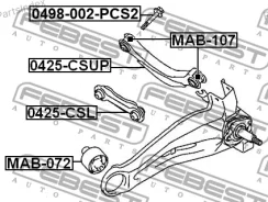 ���� ������ ���������� ������� MR491911 Mitsubishi Lancer CY, CZ# 2007.03-2017.12 [EUR] 0425CSUP ����