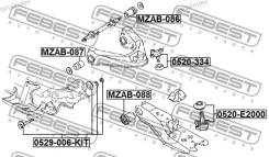 ����� ������� ��������� ������� ������ 54055-HA001 Nissan Vanette S21 1999.06- [JP] 0520E2000 ����
