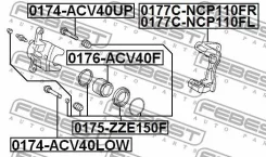 ������� �������� ���������� ��������� d63.3 ����� ����, ��� Febest [0176ACV40F] 0176ACV40F ����