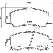 ������� ��������� �������� ������. Mitsubishi Eclipse Cross (GK_) 10/17- / Mitsubishi (GAC) Eclipse Brembo P54061 - P54061 ����