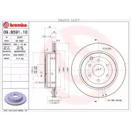 ���� ��������� ���� Nissan: Pathfinder 05- Brembo 09. B591.10 09B59110 ����