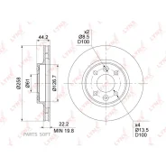 ���� ��������� ������������� (258x22) | ����� ����/��� | LADA XRAY Lynxauto BN-1419 BN1419 ����